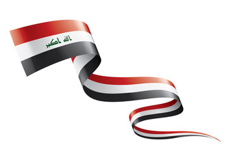 Iraqi flag, vector illustration on a white background