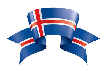 Iceland flag, vector illustration on a white background