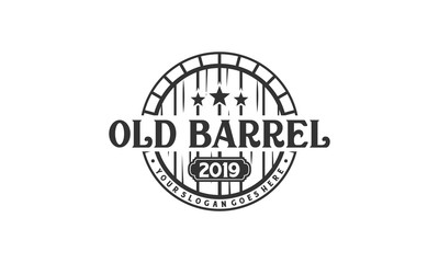 Old barrel vintage logo