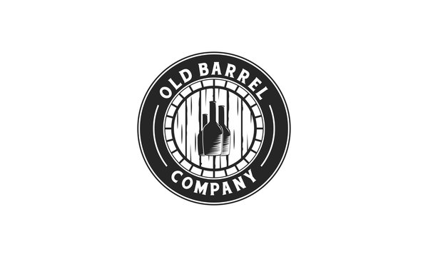 Old barrel vintage logo