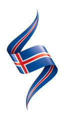 Iceland flag, vector illustration on a white background