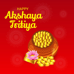 Creative Illustration For Festival Of Akshaya Tritiya Celebration Background. 