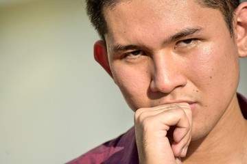 Fototapeta premium Isolated Young Diverse Male