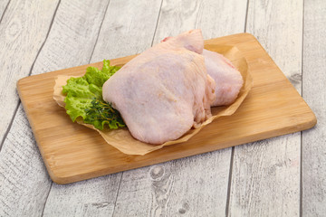 Raw chicken hip