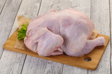 Raw chicken ready for cooking