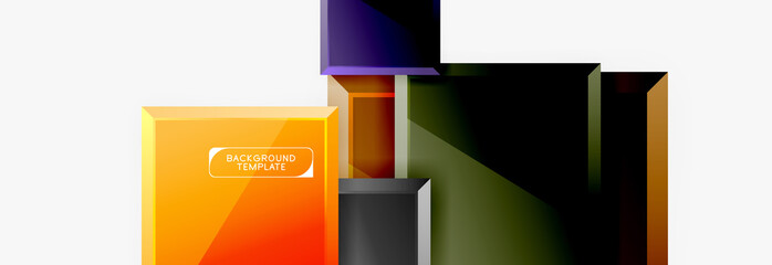 Abstract square composition for background, banner or logo
