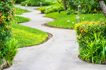 Walk or running path in the garden