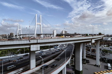 Nanpu Bridge Approach Bridge in Shanghai