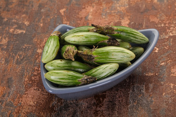 Green asian eggplant