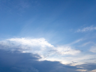 evening sky, blue sky with clouds