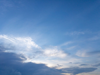 Naklejka na ściany i meble evening sky, blue sky with clouds