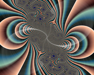 Colorful swirls, spiral fractal abstract background, colors and shades