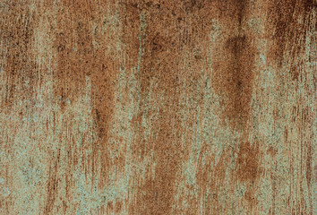 Rusted metal texture. Rust on old wall background.
