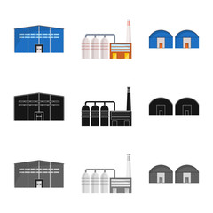 Vector design of production and structure sign. Collection of production and technology stock vector illustration.