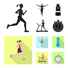 Vector design of sport  and winner icon. Collection of sport  and fitness  stock symbol for web.