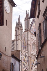 Typical street of Orvieto, Italy