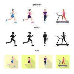 Plakat Isolated object of sport and winner icon. Collection of sport and fitness stock vector illustration.