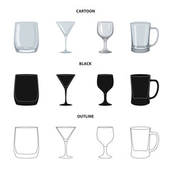 Isolated object of form and celebration icon. Set of form and volume vector icon for stock.