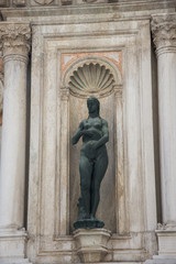 Fototapeta premium Courtyard of Doge`s Palace, or Palazzo Ducale., Venice , Italy,Statue - 2019