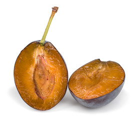 Plum isolated on a white background
