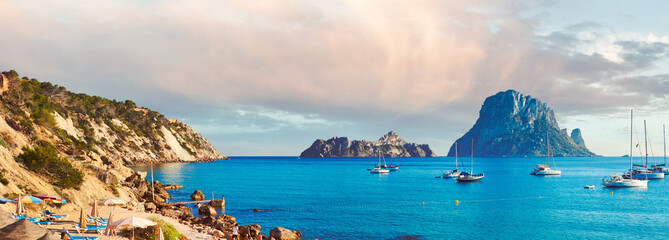 Horizontal image summer at Cala d'Hort beach © Alex Tihonov