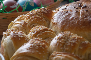 Table ful of ofod on easter holyday