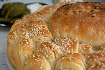 Table ful of ofod on easter holyday