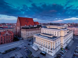Opera in Wrocław aerial view