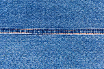 Background of the indigo denim with double stitch