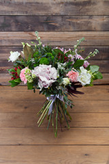 Bright holiday bouquet of different flowers