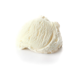 Tasty ice cream on white background