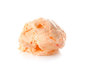 Tasty ice cream on white background