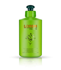 Blank cosmetic isolated on white background.  Tube for foam, soap, shampoo. Realistic mockup tools, mock up vector illustration.EPS 10.