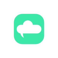 Speech bubble, speech balloon, chat bubble vector icon for apps and websites