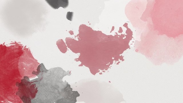 4K Black Red White Watercolor background. Paint splash and spots