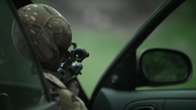 Hit the target. Rifle shot. Special agent on the assignment. Motivation. Training. Professional. Weapon Ammunition. Bullets. 4k. Slow Motion