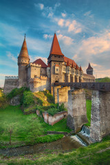 Picturesque view of the medieval Corvin or Hunyad castle © viktoriya89