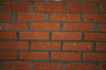 Brick wall. Red brick texture. Terracotta orange bricks. Background, background.