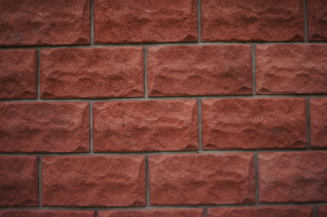 Brick wall. Red brick texture. Terracotta orange bricks. Background, background.