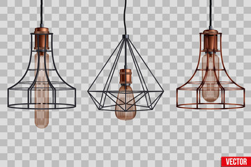 Decorative edison light bulb wire shade