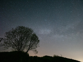 星空 テント 天の川