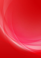Abstract curved red background