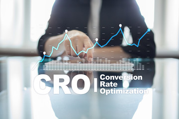 Conversion rate optimization, CRO concept and lead generation.