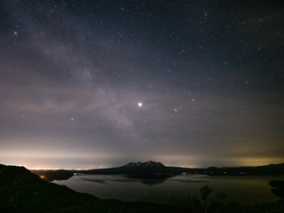 星空 テント 天の川