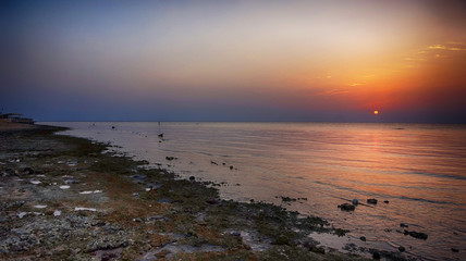 sunset in the egypt