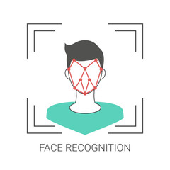 Face recognition concept.