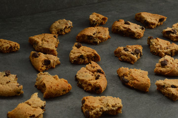 Piece of chocolate chip cookies