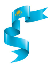 Kazakhstan flag, vector illustration on a white background