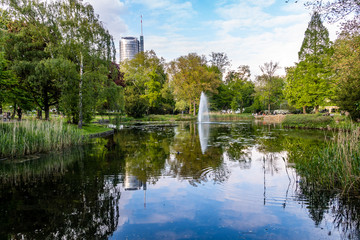 Spiegelung See Stadtpark Essen