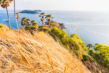 Sunset view beautiful Promthep Cape Phuket Thailand.